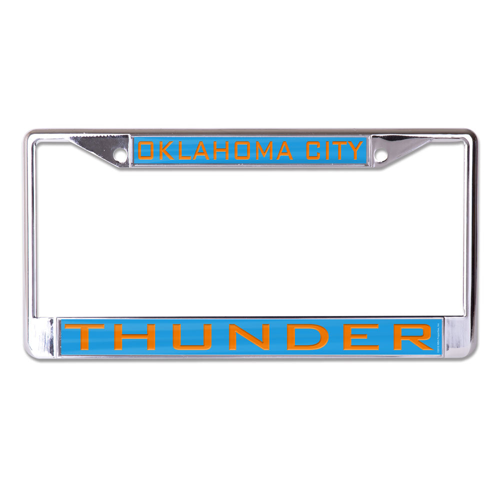Oklahoma City Thunder License Plate Frame Inlaid