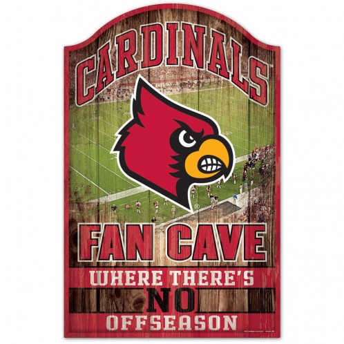 Louisville Cardinals Sign 11x17 Wood Fan Cave Design Special Order