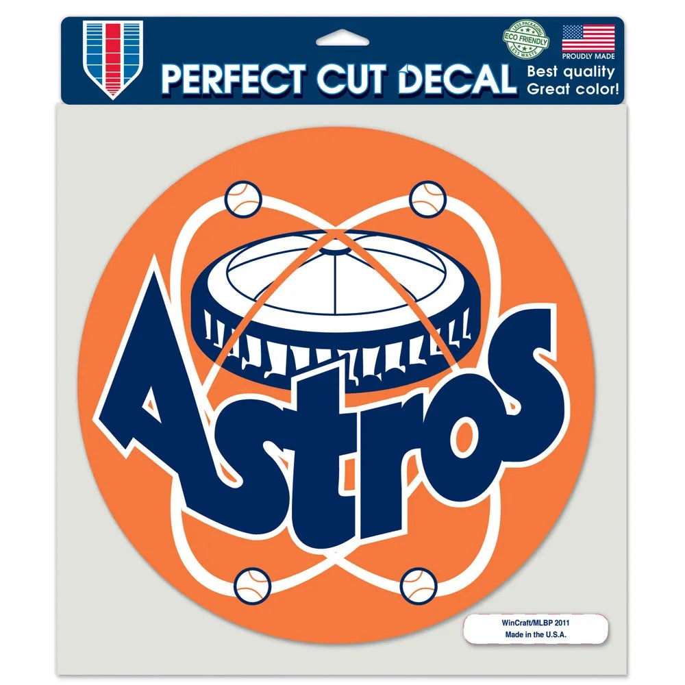 Houston Astros Decal 8x8 Perfect Cut Color Cooperstown Design Special Order