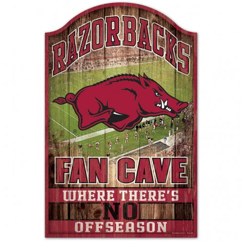 Arkansas Razorbacks Sign 11x17 Wood Fan Cave Design Special Order
