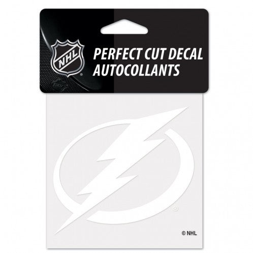 Tampa Bay Lightning Decal 4x4 Perfect Cut White Special Order