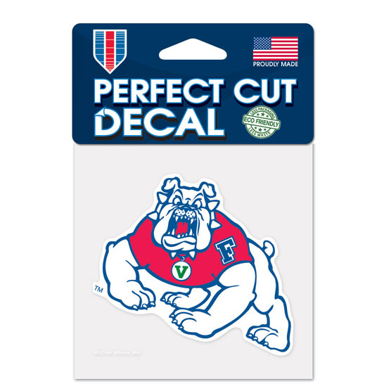 Fresno State Bulldogs ?Decal 4x4 Perfect Cut Color