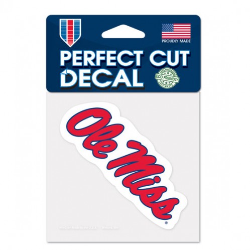 Ole Miss Rebels Decal 4x4 Perfect Cut Color