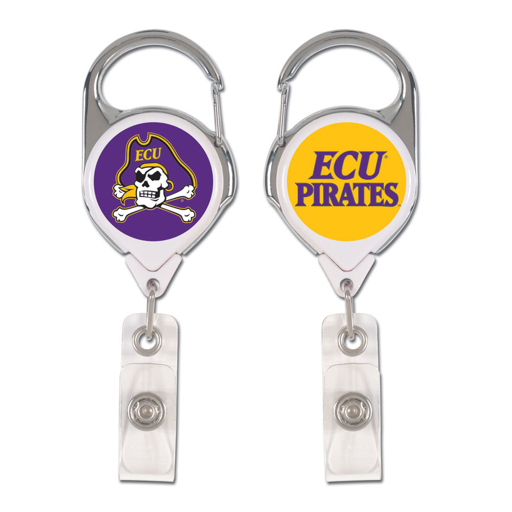 East Carolina Pirates Badge Holder Premium Retractable Special Order