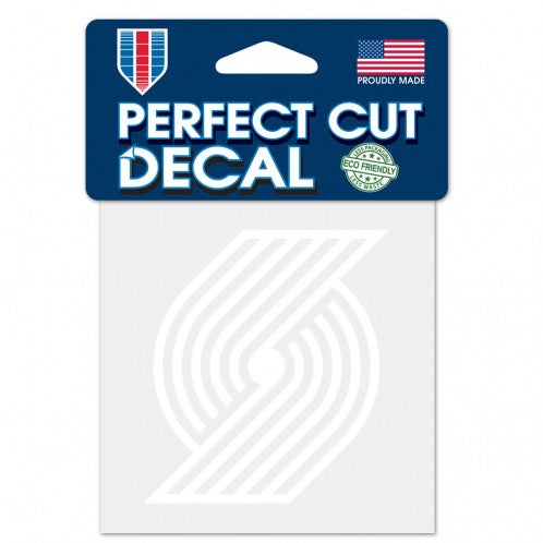 Portland Trail Blazers Decal 4x4 Perfect Cut White Special Order