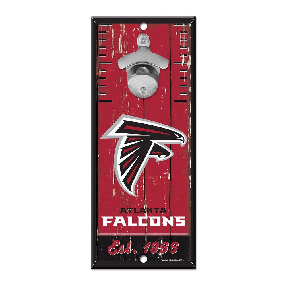 Atlanta Falcons Sign Wood 5x11 Bottle Opener
