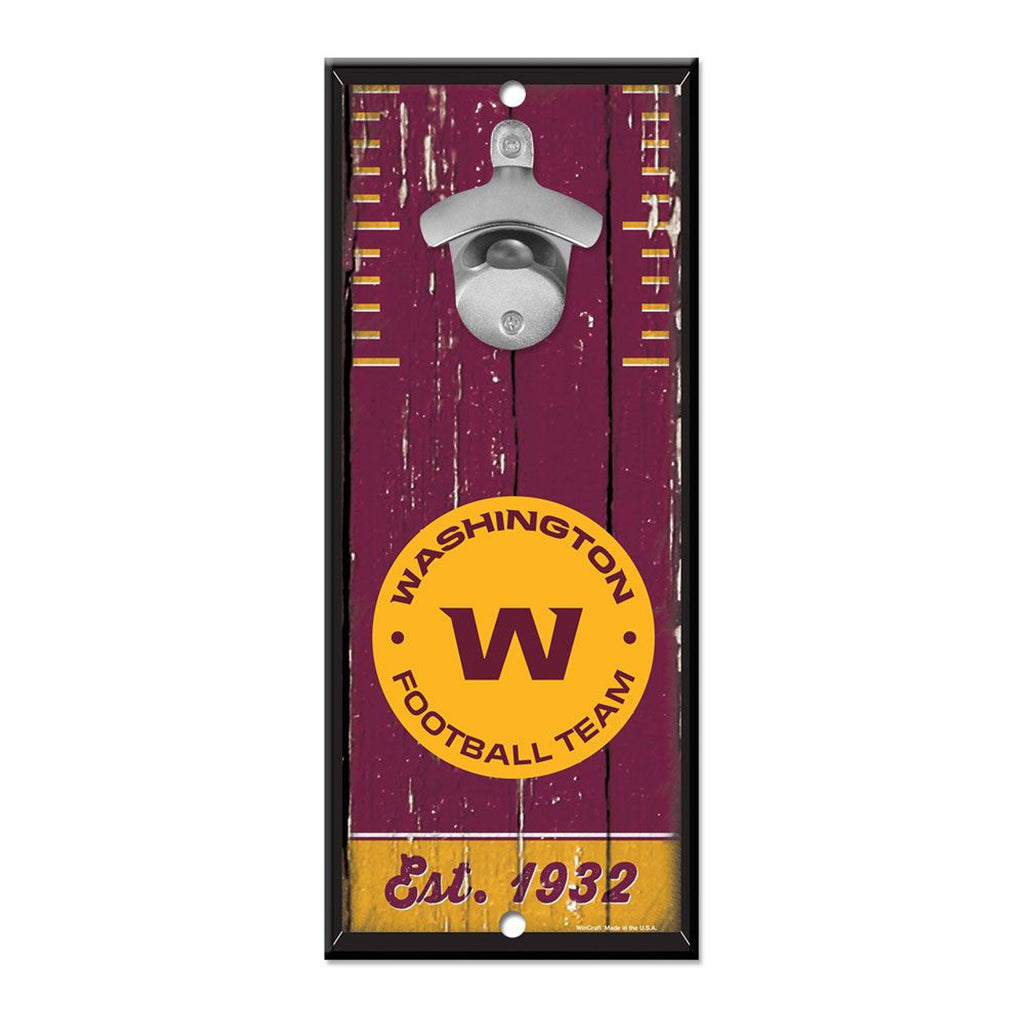 Washington Huskies Football Team Sign Wood 5x11 Bottle Opener