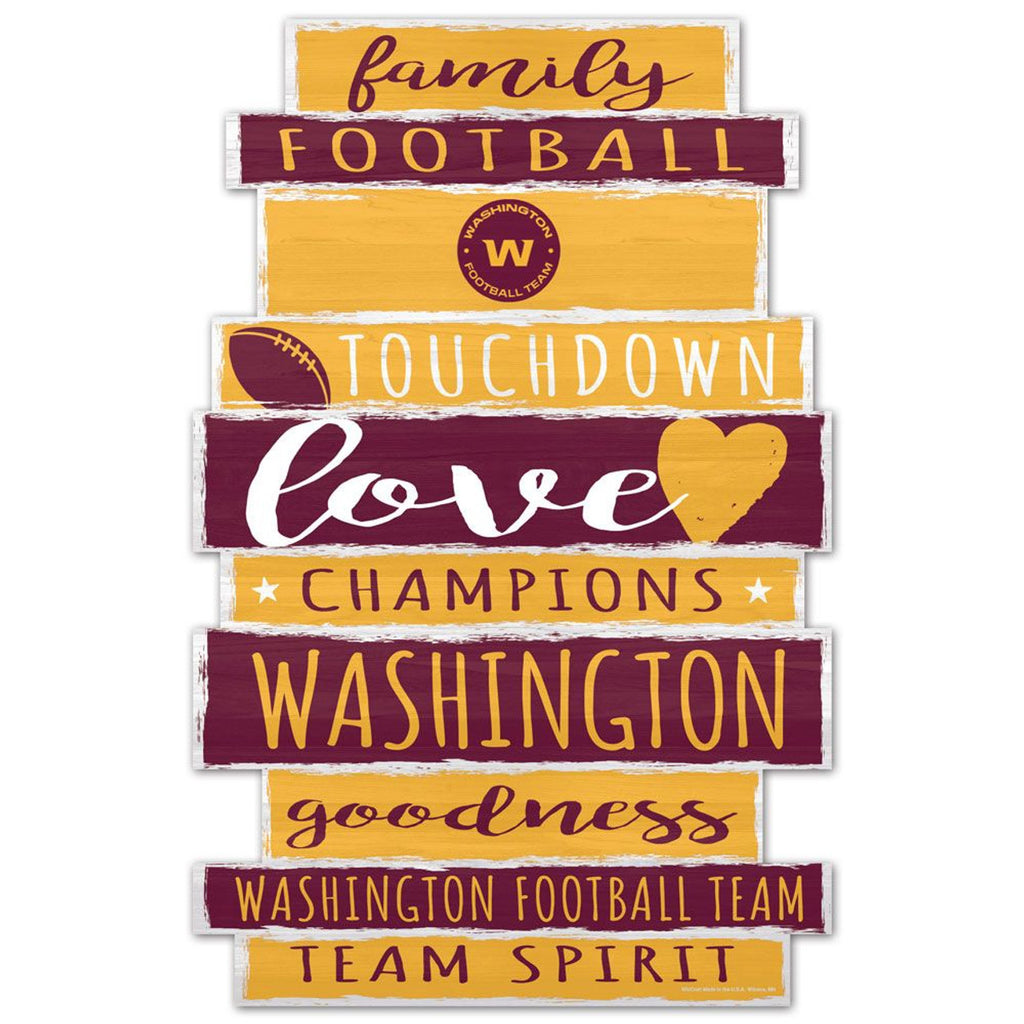 Washington Huskies Football Team Sign 11x17 Wood Family Word Design