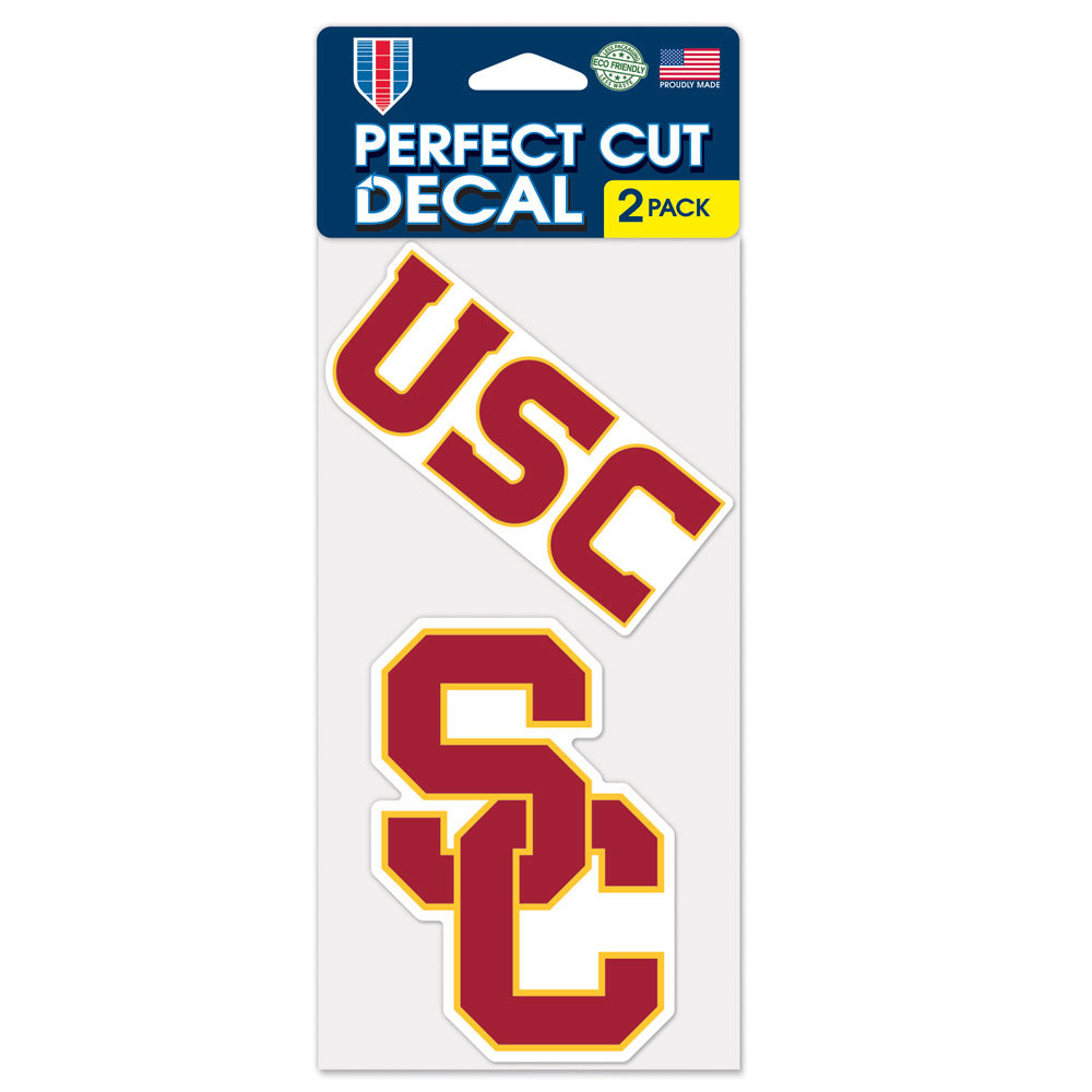 USC Trojans Decal 4x4 Perfect Cut Set of 2 Special Order
