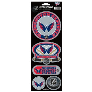 Washington Capitals Decal 4x11 Die Cut Prismatic Style Special Order