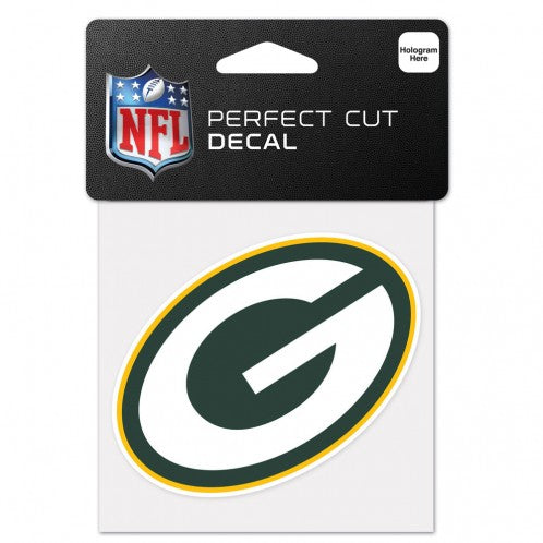 Green Bay Packers s Decal 4x4 Perfect Cut Color