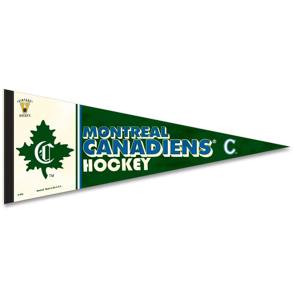 Montreal Canadiens Pennant 12x30 Premium Style Vintage Design Special Order