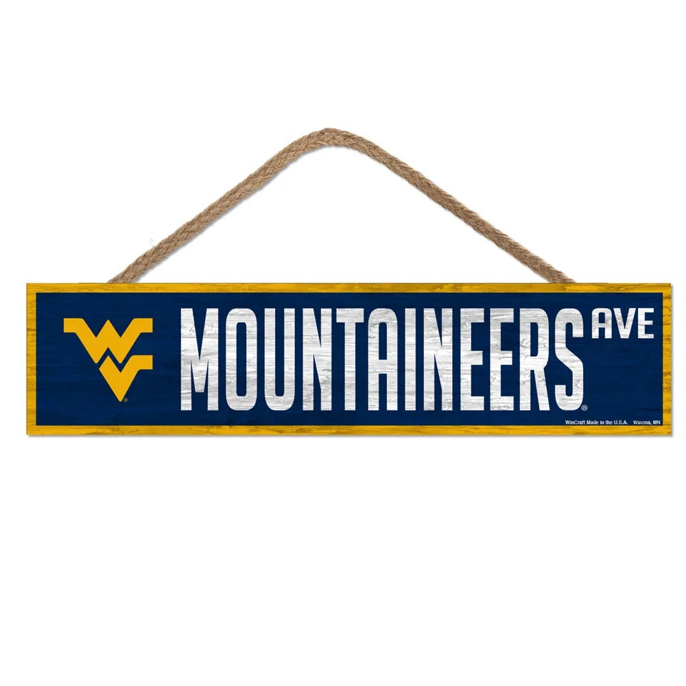 West Virginia Mountaineers Sign 4x17 Wood Avenue Design