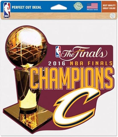 Cleveland Cavaliers Decal 4x4 Perfect Cut Color 2016 Champions Design