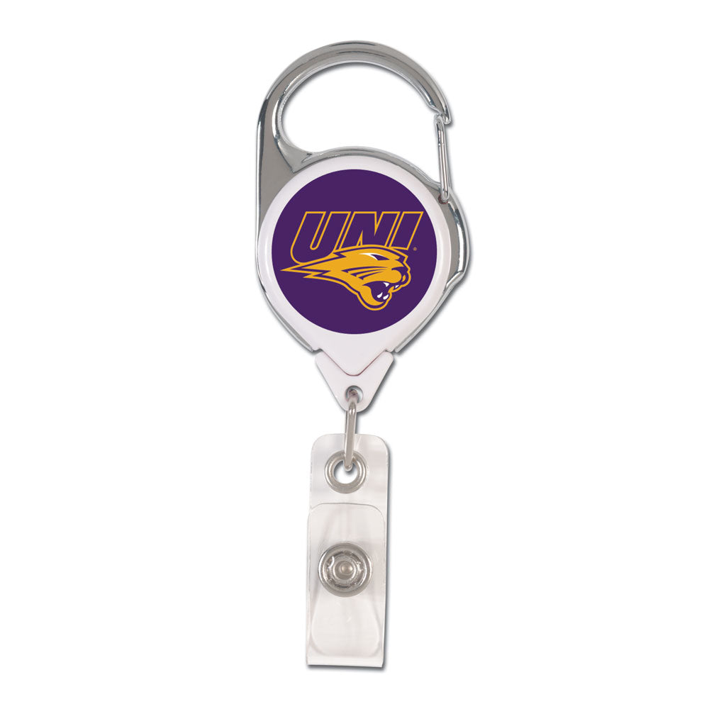 Northern Iowa Panthers Badge Holder Premium Retractable Special Order