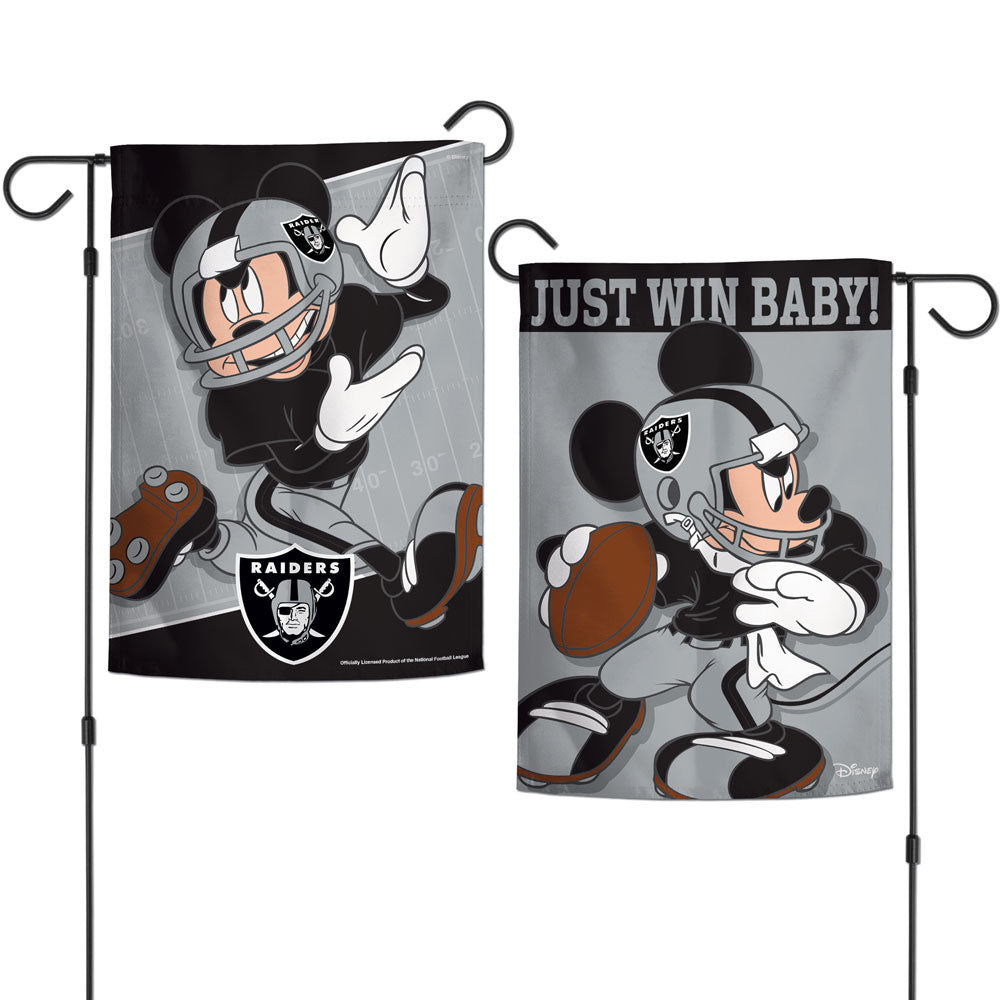 Las Vegas Raiders Flag 12x18 Garden Style 2 Sided Disney Special Order