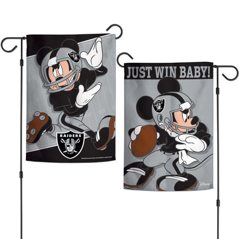 Las Vegas Raiders Flag 12x18 Garden Style 2 Sided Disney Special Order