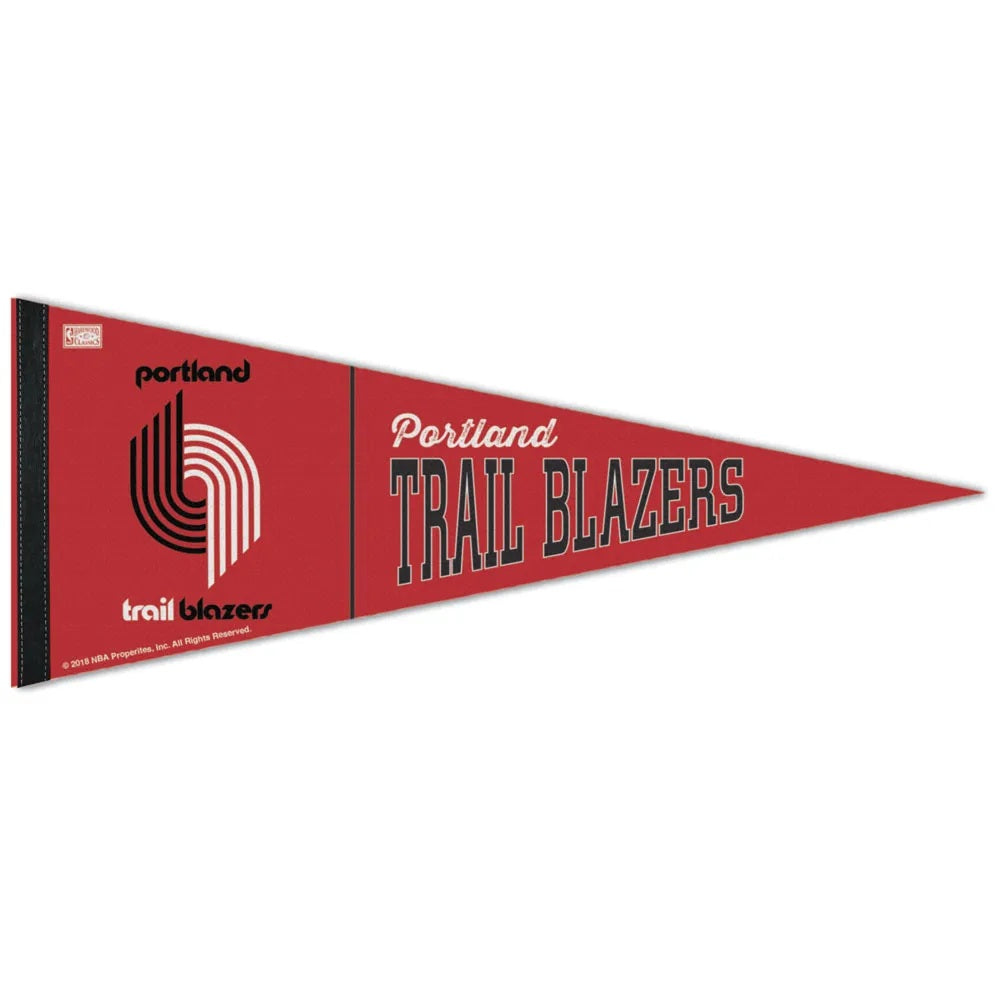 Portland Trail Blazers Pennant 12x30 Premium Style Hardwoods Design