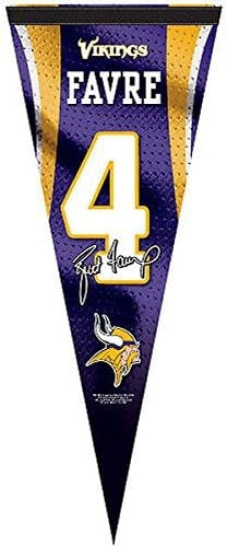 Minnesota Vikings Pennant Premium Style Brett Favre Jersey Design