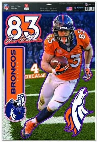 Denver Broncos Decal 11x17 Multi Use Wes Welker Design