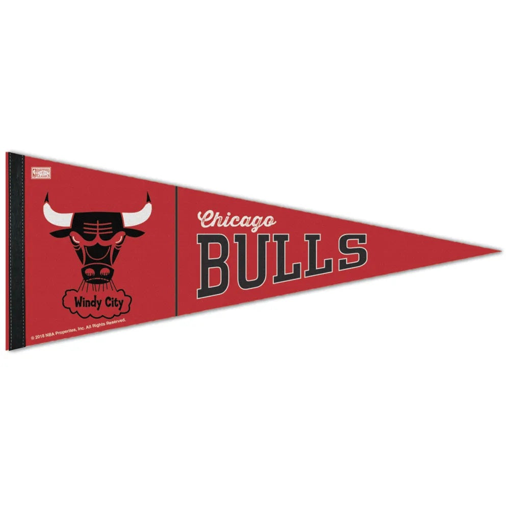 Chicago Bulls Pennant 12x30 Premium Style Hardwood Design