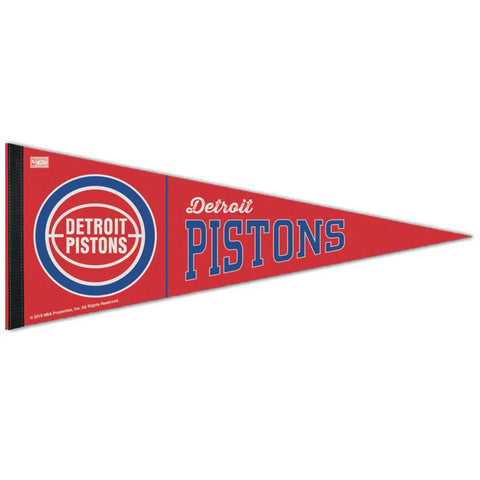 Detroit Pistons Pennant 12x30 Premium Style Hardwoods Design