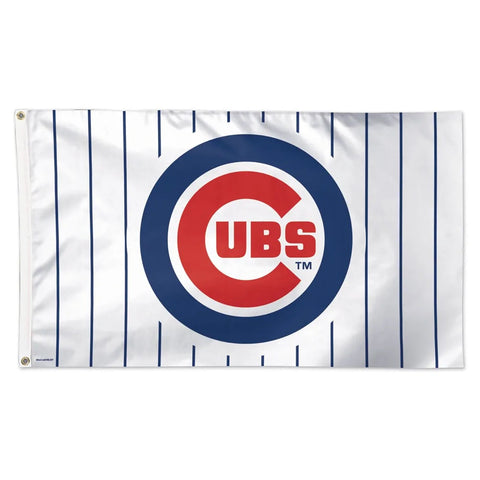Chicago Cubs Flag 3x5 Deluxe Style Pinstripe Special Order