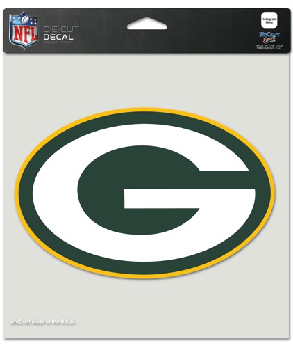 Green Bay Packers s Decal 8x8 Die Cut Color