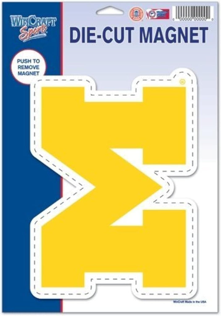 Michigan Wolverines Magnet 6.25x9 Die Cut Logo Design Special Order