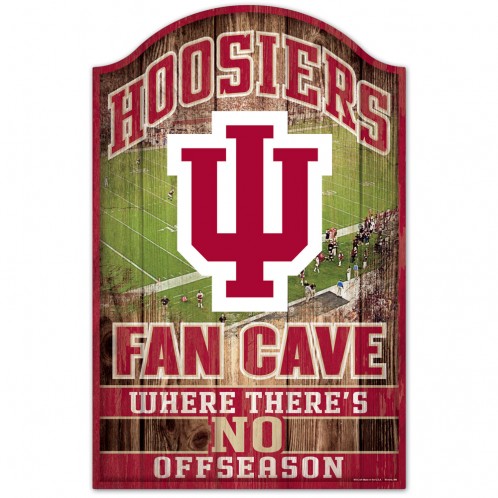 Indiana Hoosiers Sign 11x17 Wood Fan Cave Design Special Order
