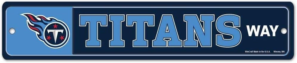 Tennessee Titans Sign 3.75x19 Plastic Street Style Special Order