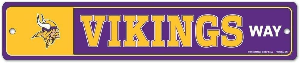 Minnesota Vikings Sign 3.75x19 Plastic Street Style Special Order