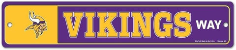 Minnesota Vikings Sign 3.75x19 Plastic Street Style Special Order