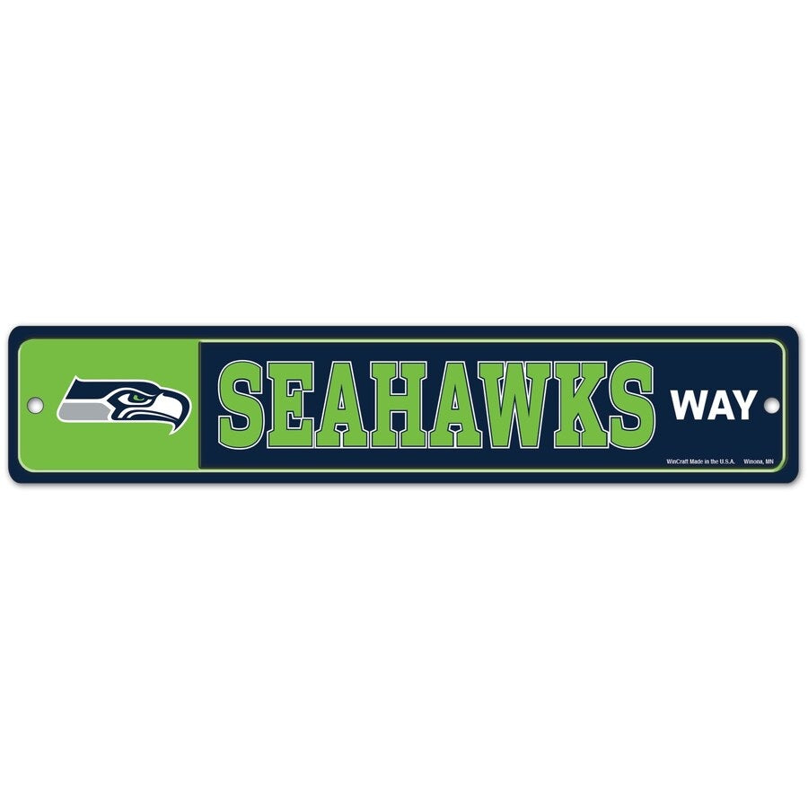 Seattle Seahawks Sign 3.75x19 Plastic Street Style Special Order