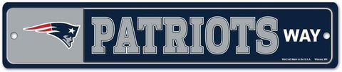 New England Patriots Sign 3.75x19 Plastic Street Style Special Order