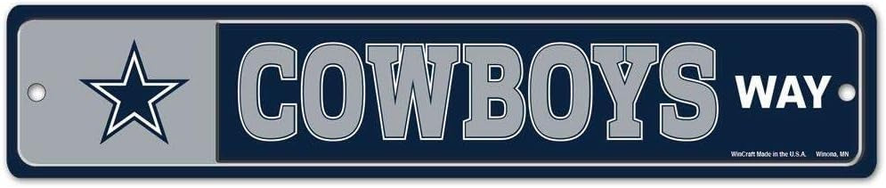 Dallas Cowboys Sign 3.75x19 Plastic Street Style Special Order