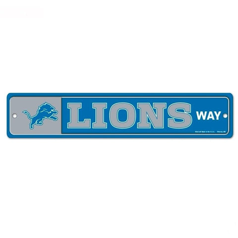Detroit Lions Sign 3.75x19 Plastic Street Style Special Order