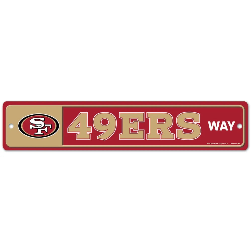 San Francisco 49ers Sign 3.75x19 Plastic Street Style Special Order