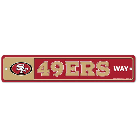 San Francisco 49ers Sign 3.75x19 Plastic Street Style Special Order