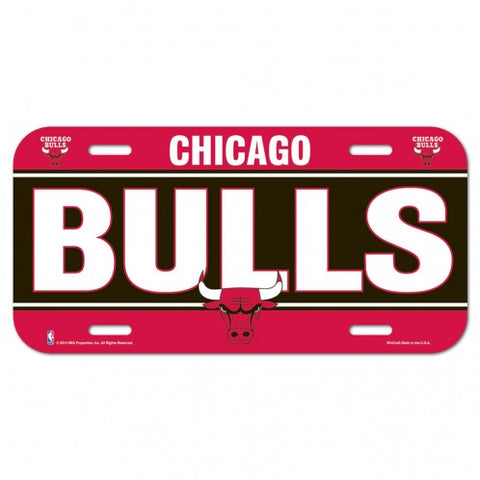 Chicago Bulls License Plate Plastic Special Order
