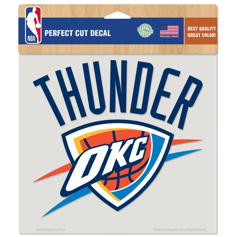 Oklahoma City Thunder Decal 8x8 Perfect Cut Color Special Order