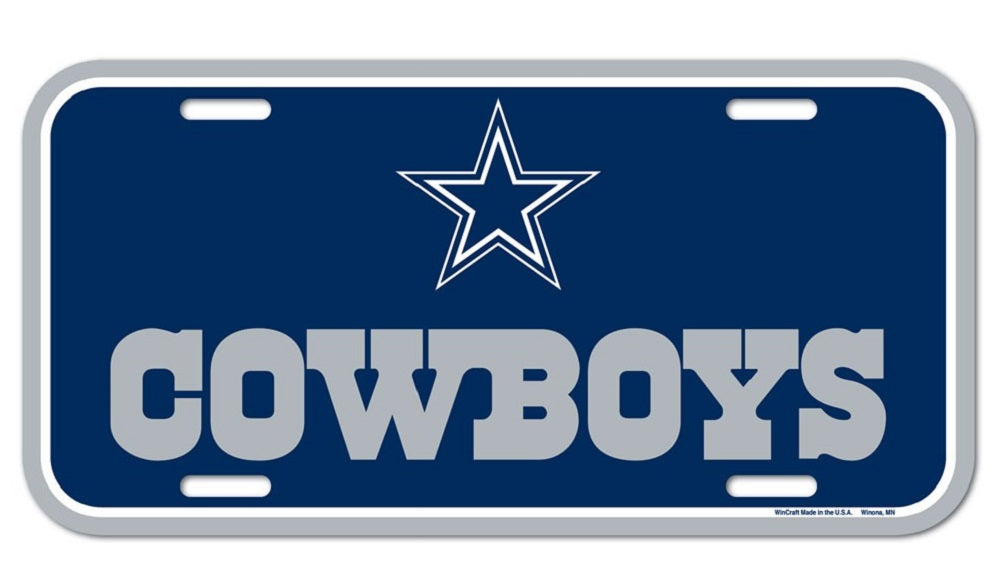 Dallas Cowboys License Plate Plastic