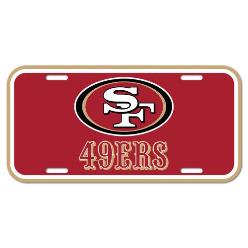San Francisco 49ers License Plate Plastic