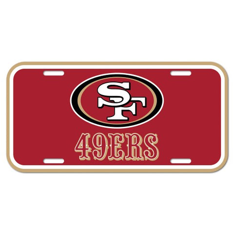 San Francisco 49ers License Plate Plastic