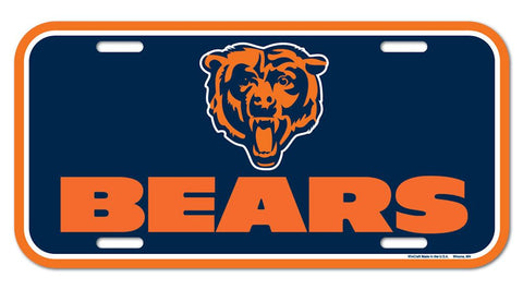 Chicago Bears License Plate Plastic