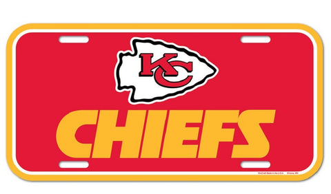 Kansas City Chiefs License Plate Plastic