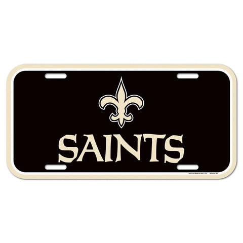 New Orleans Saints License Plate Plastic