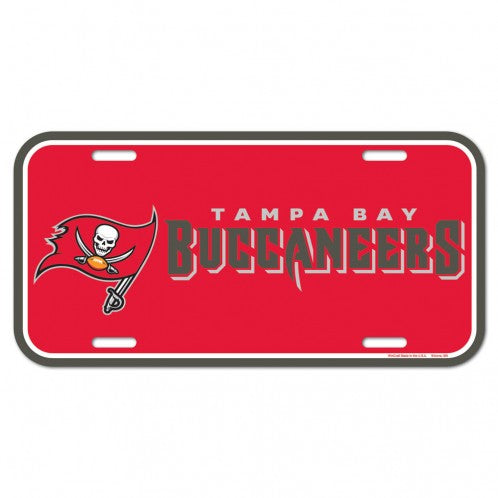 Tampa Bay Buccaneers License Plate Plastic