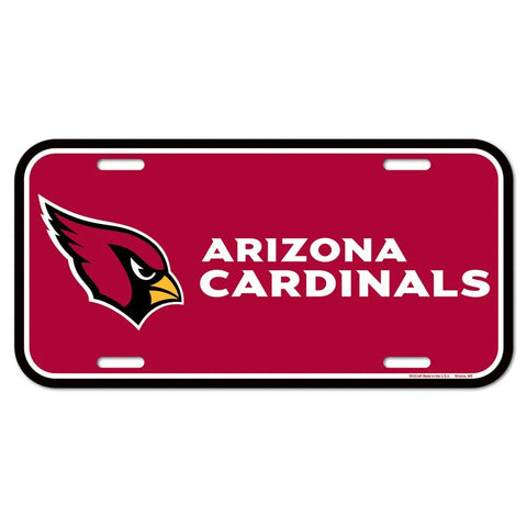 Arizona Cardinals License Plate Plastic