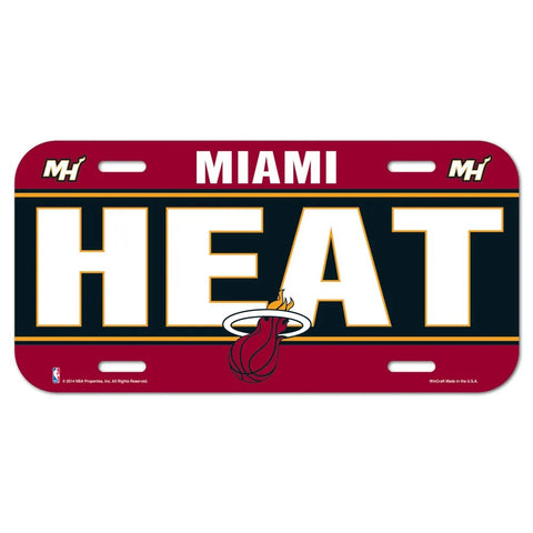 Miami Heat License Plate Plastic